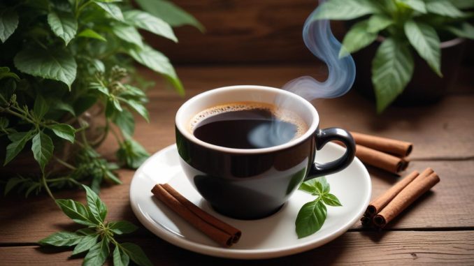 Kaffe och periodisk fasta illustration